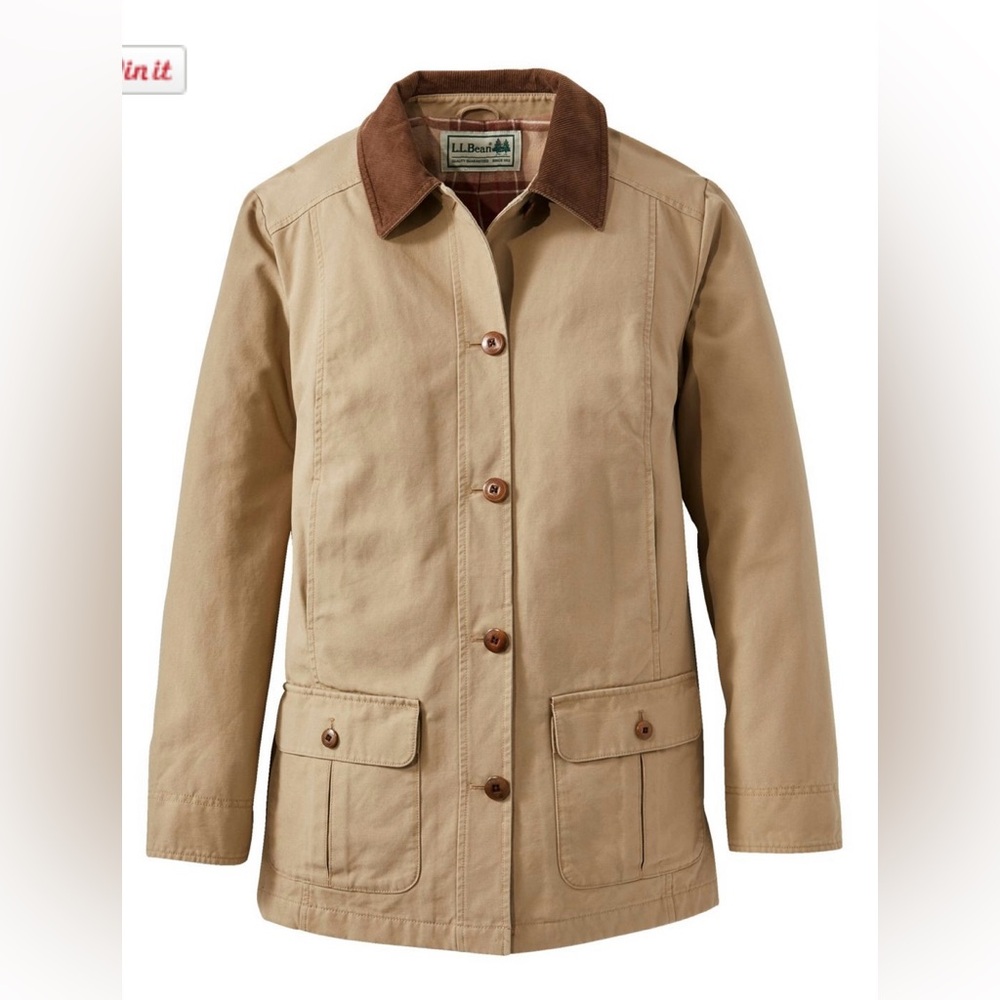 L.L. Bean Women's Flannel Lined Barn Jacket M